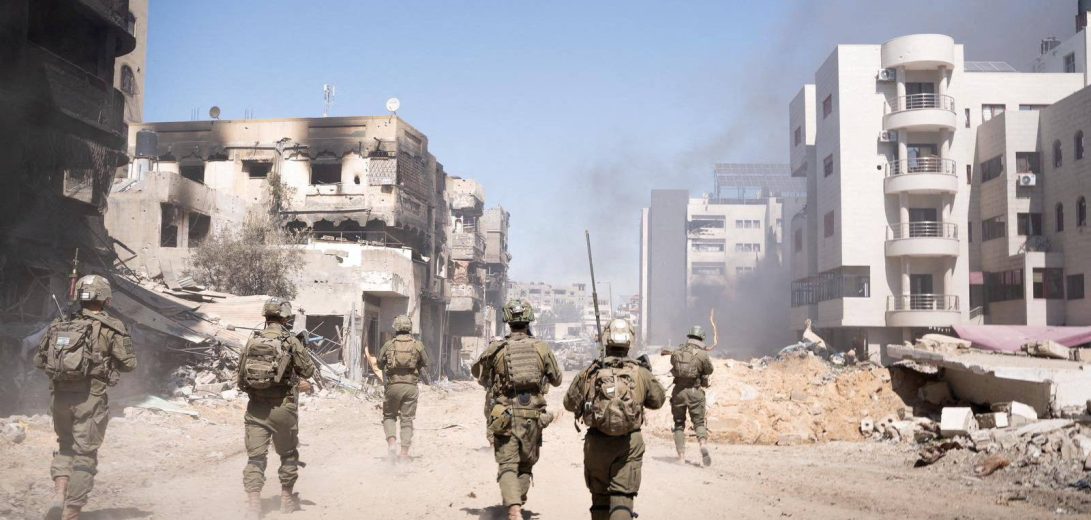 Israeli soldiers operate in the Gaza Strip